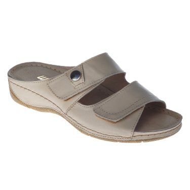 KLAPKI DAMSKIE SKÓRZANE WIELBUT 538 BEŻ