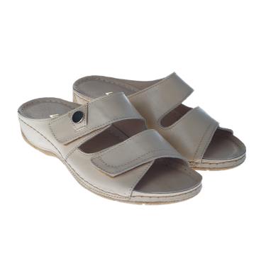 KLAPKI DAMSKIE SKÓRZANE WIELBUT 538 BEŻ