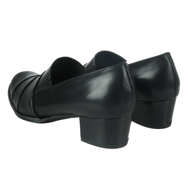 SKÓRZANE PÓŁBUTY DAMSKIE BRĄZ CZARNE