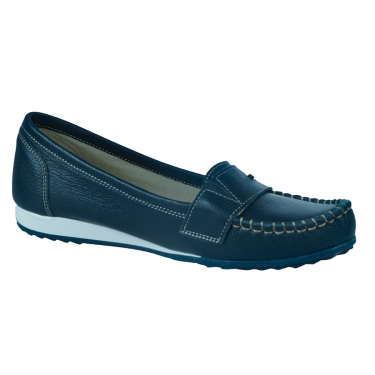 GRANATOWE MOKASYNY DAMSKIE SKÓRA  BENZSON 513