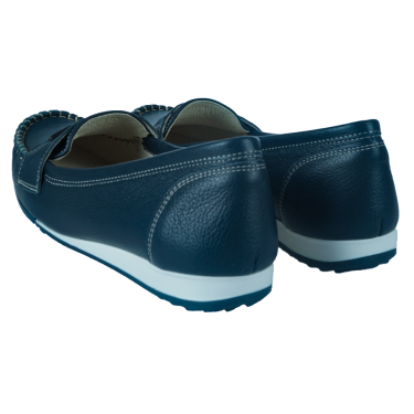 GRANATOWE MOKASYNY DAMSKIE SKÓRA  BENZSON 513