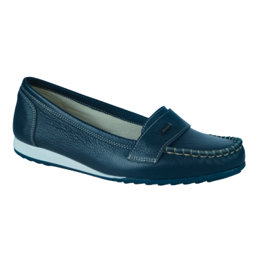 GRANATOWE MOKASYNY DAMSKIE SKÓRA  BENZSON 513