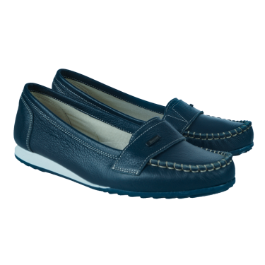 GRANATOWE MOKASYNY DAMSKIE SKÓRA  BENZSON 513