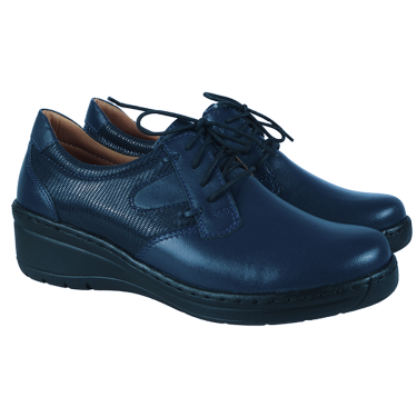 SKÓRZANE PÓŁBUTY DAMSKIE GRANATOWE WIELBUT 192