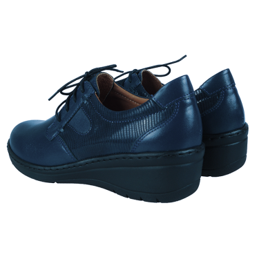 SKÓRZANE PÓŁBUTY DAMSKIE GRANATOWE WIELBUT 192