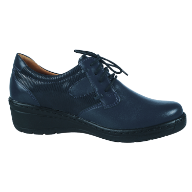 SKÓRZANE PÓŁBUTY DAMSKIE GRANATOWE WIELBUT 192