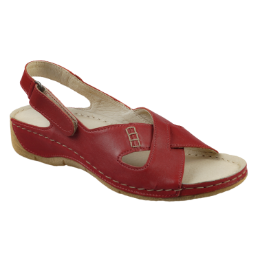 SKÓRZANE SANDAŁY DAMSKIE WIELBUT MALINA 531