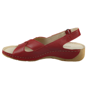 SKÓRZANE SANDAŁY DAMSKIE WIELBUT MALINA 531