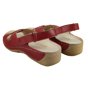 SKÓRZANE SANDAŁY DAMSKIE WIELBUT MALINA 531