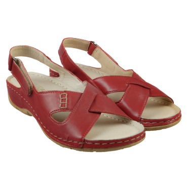 SKÓRZANE SANDAŁY DAMSKIE WIELBUT MALINA 531