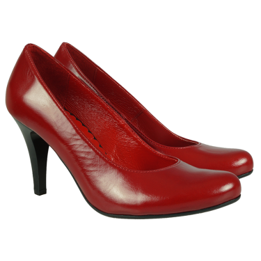 SZPILKI DAMSKIE SKÓRZANE  WIELBUT 171 CZERWONE