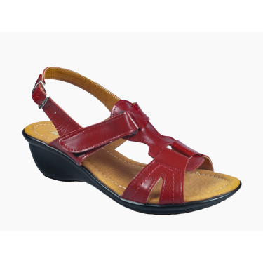CZERWONE SANDAŁY SKÓRZANE DAMSKIE WIELBUT 097