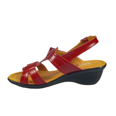 CZERWONE SANDAŁY SKÓRZANE DAMSKIE WIELBUT 097