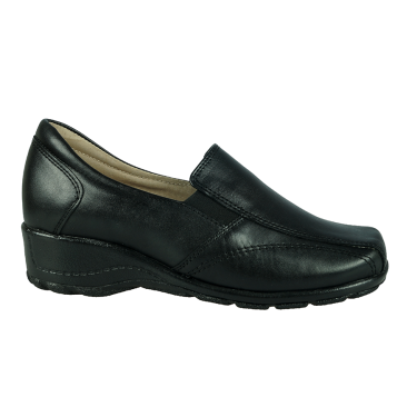 SKÓRZANE CZARNE PÓŁBUTY DAMSKIE WIELBUT 084