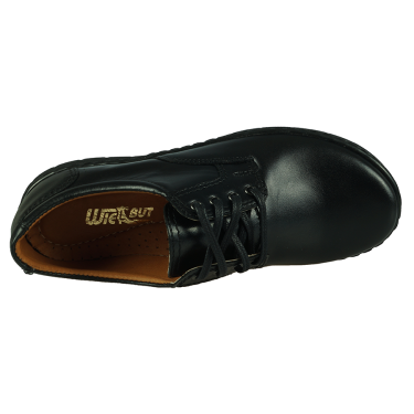 CZARNE SKÓRZANE PÓŁBUTY DAMSKIE WIELBUT 182