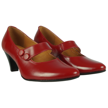 CZÓŁENKA SKÓRZANE DAMSKIE CZERWONE WIELBUT 102