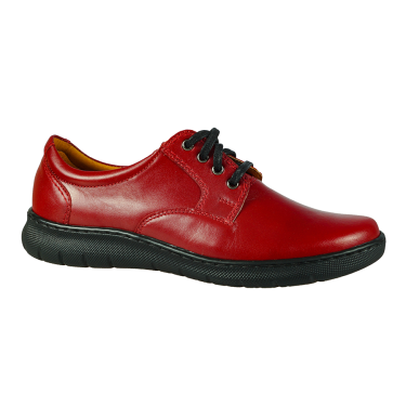 CZERWONE SKÓRZANE PÓŁBUTY DAMSKIE WIELBUT