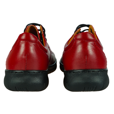 CZERWONE SKÓRZANE PÓŁBUTY DAMSKIE WIELBUT