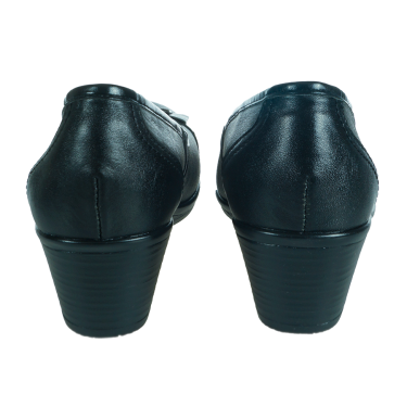 SKÓRZANE PÓŁBUTY NA KOTURNIE DAMSKIE JANMAR