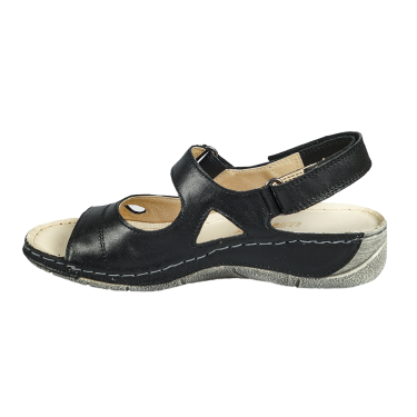 SKÓRZANE SANDAŁY DAMSKIE WIELBUT CZARNE 526