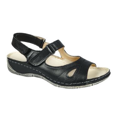 SKÓRZANE SANDAŁY DAMSKIE WIELBUT CZARNE 526