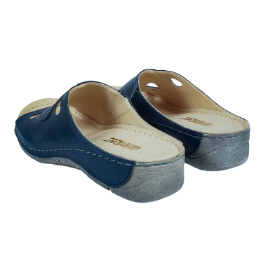 GRANATOWE KLAPKI DAMSKIE SKÓRZANE WIELBUT 527