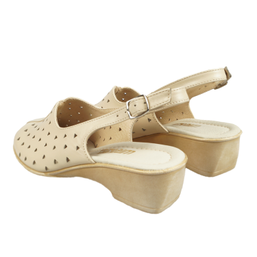 SKÓRZANE SANDAŁY DAMSKIE BEŻOWE WIELBUT 131