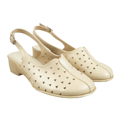 SKÓRZANE SANDAŁY DAMSKIE BEŻOWE WIELBUT 131