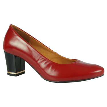 CZERWONE SKÓRZANE CZÓŁENKA DAMSKIE WIELBUT 175