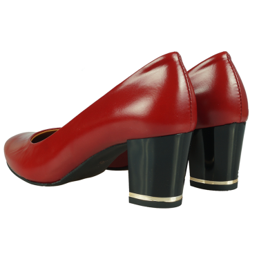 CZERWONE SKÓRZANE CZÓŁENKA DAMSKIE WIELBUT 175