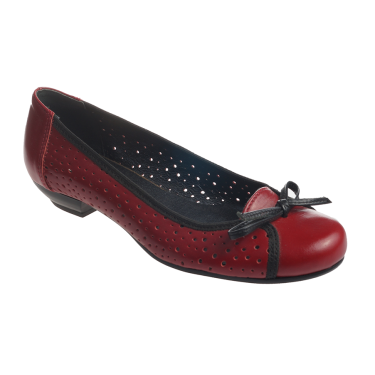 SKÓRZANE CZÓŁENKA DAMSKIE CZERWONE WIELBUT