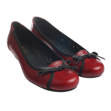 SKÓRZANE CZÓŁENKA DAMSKIE CZERWONE WIELBUT