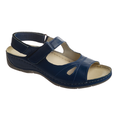 SKÓRZANE SANDAŁY DAMSKIE GRANATOWE WIELBUT 526