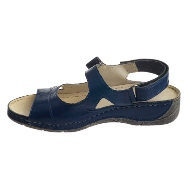 SKÓRZANE SANDAŁY DAMSKIE GRANATOWE WIELBUT 526