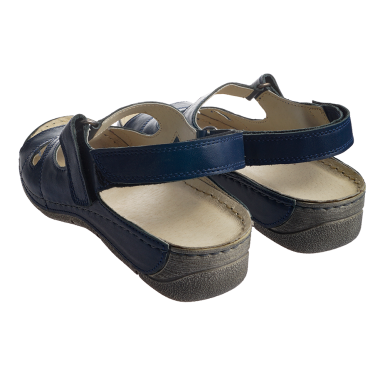 SKÓRZANE SANDAŁY DAMSKIE GRANATOWE WIELBUT 526