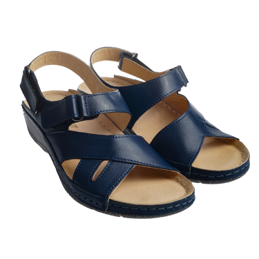 SKÓRZANE SANDAŁY DAMSKIE  WIELBUT 534 GRANAT