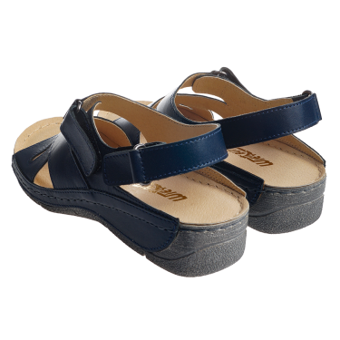 SKÓRZANE SANDAŁY DAMSKIE  WIELBUT 534 GRANAT