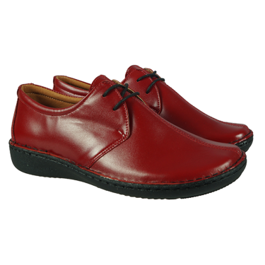 PÓŁBUTY SKÓRZANE DAMSKIE CZERWONE WIELBUT 160