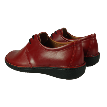 PÓŁBUTY SKÓRZANE DAMSKIE CZERWONE WIELBUT 160