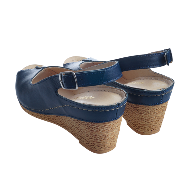 SKÓRZANE GRNATOWE SANDAŁY DAMSKIE  WIELBUT 535