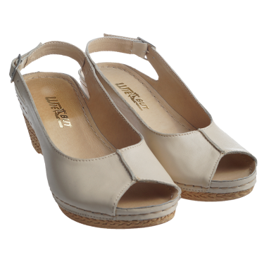 BEŻOWE SANDAŁY SKÓRZANE DAMSKIE WIEBUT 535