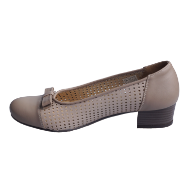 AŻURKOWE CZÓŁENKA DAMSKIE SKÓRA BUCIK