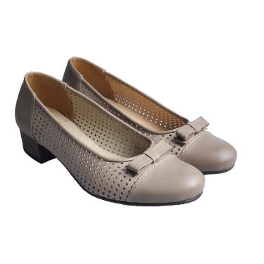 AŻURKOWE CZÓŁENKA DAMSKIE SKÓRA BUCIK