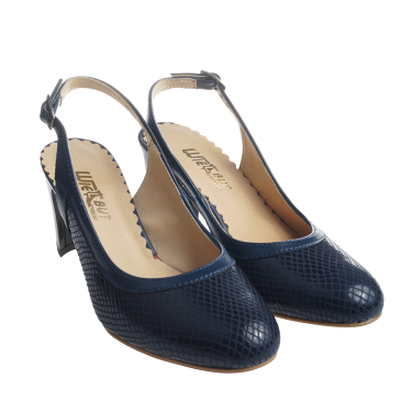 SKÓRZANE SANDAŁY NA OBCASIE WIELBUT 528 GRANAT