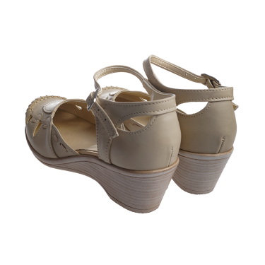 SKÓRZANE SANDAŁY DAMSKIE JANMAR BEŻ