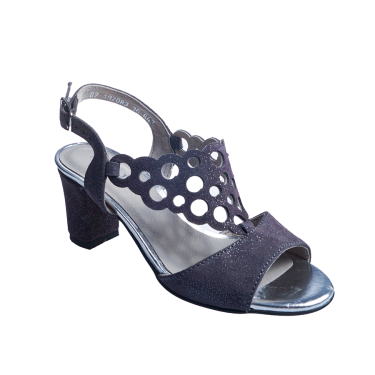 ELEGANCKIE SANDAŁY NA OBCASIE DOLCE PIETRO SZAROŚĆ STAL