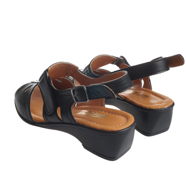 KOMFORTOWE SANDAŁY SKÓRZANE DAMSKIE WIELBUT 119 CZARNE