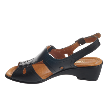 KOMFORTOWE SANDAŁY SKÓRZANE DAMSKIE WIELBUT 119 CZARNE