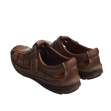 LETNIE SKÓRZANE PÓŁBUTY MĘSKIE DORIAN 309 BRĄZ