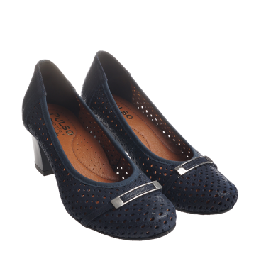 AŻUROWE CZÓŁENKA DAMSKIE PULSO AF-332 GRANATOWE